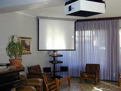 TV room with maxy screen