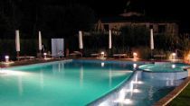 illuminated swimming pool